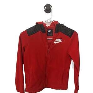 Nike Youth Red and Black Full Zip Fleece  Jacket